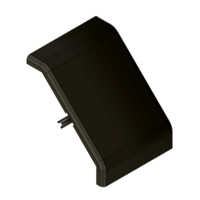 MODULAR SOLUTIONS ALUMINUM GUSSET&lt;br&gt;45MM X 45MM BLACK PLASTIC CAP COVER FOR 40-110-1, FOR A FINISHED APPEARANCE